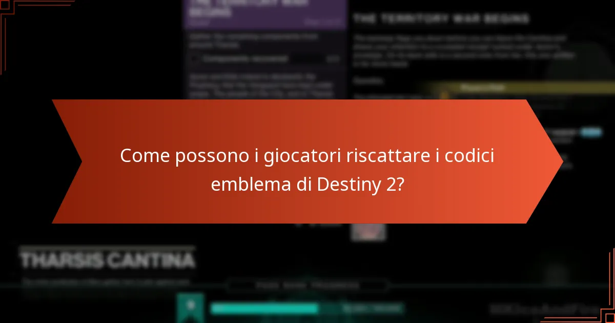 Dove trovare i codici emblema attuali di Destiny 2?