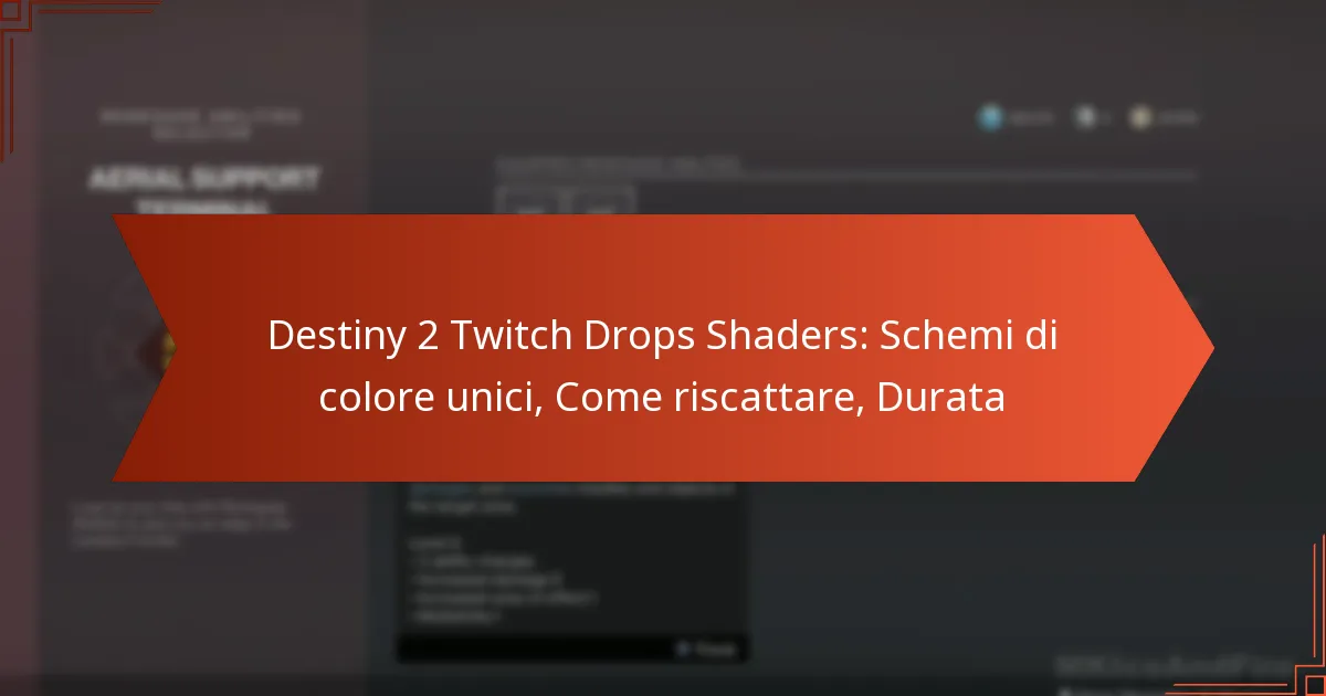 Destiny 2 Twitch Drops Shaders: Schemi di colore unici, Come riscattare, Durata
