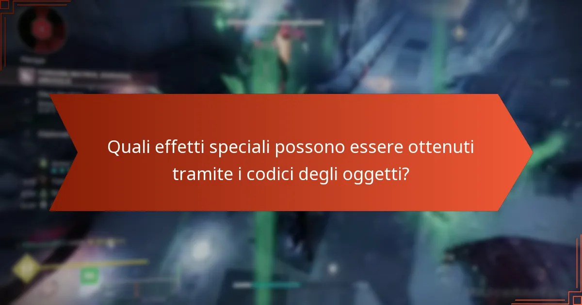 Quali effetti speciali possono essere ottenuti tramite i codici degli oggetti?